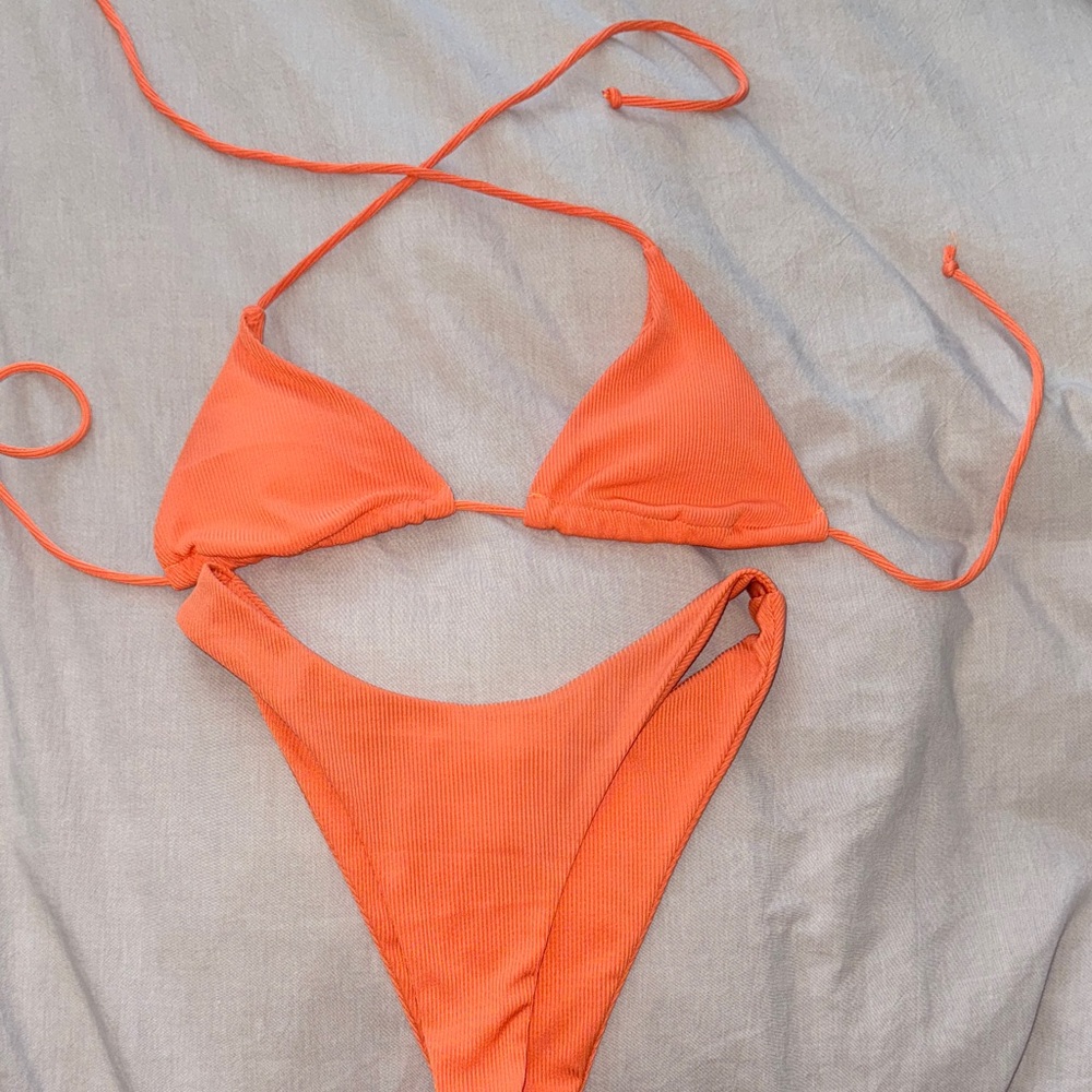 Vibrant Orange Bikini Set